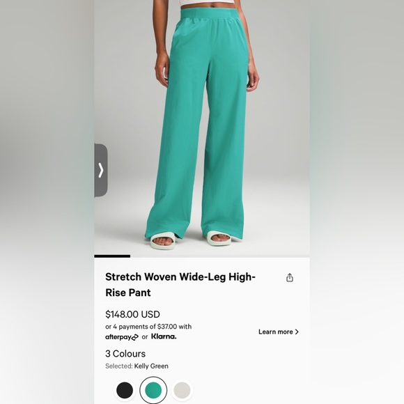 LULULEMON STRETCH WOVEN PANT - split hem - Picture 1 of 3